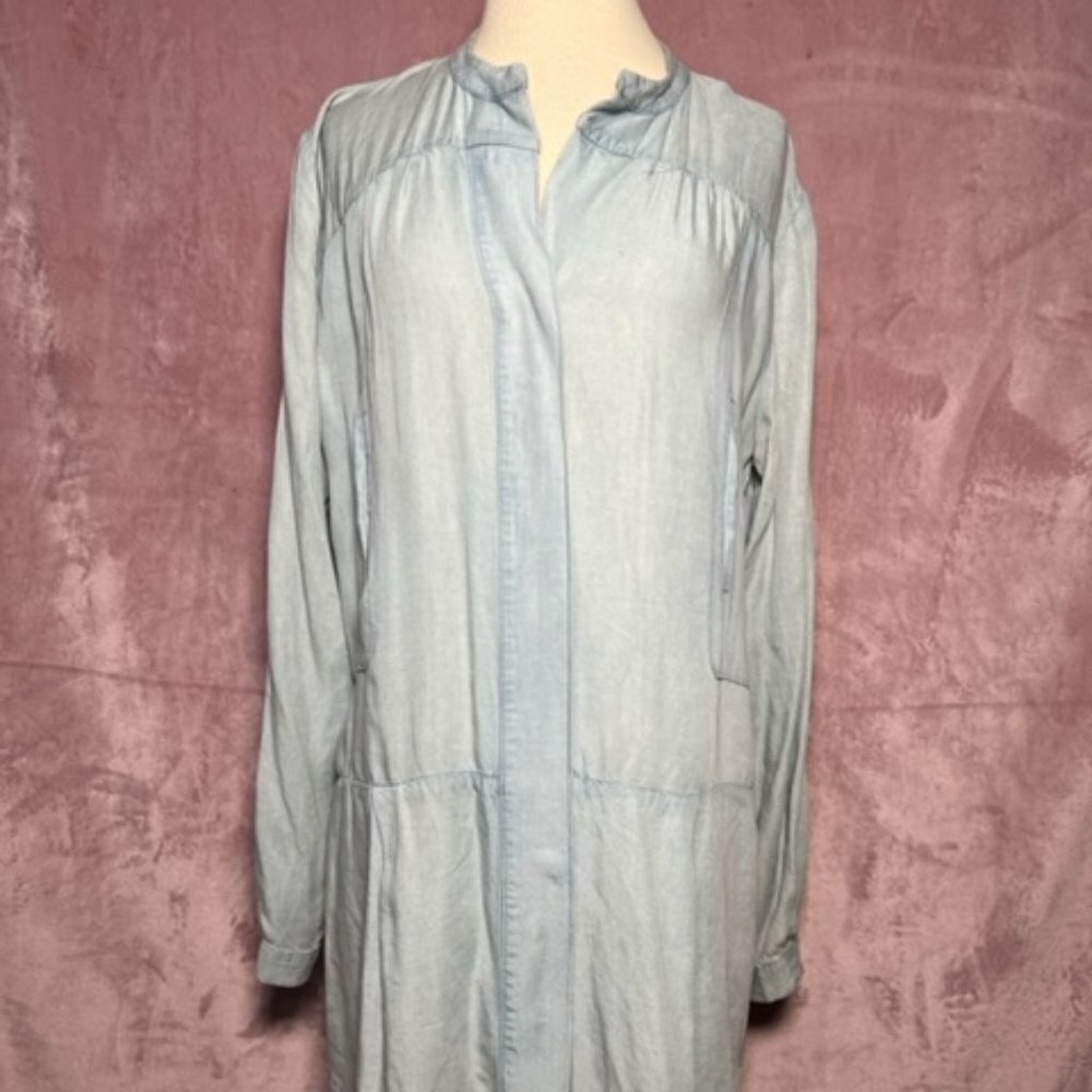 Womens Light Blue Soft Surroundings Dress Size L